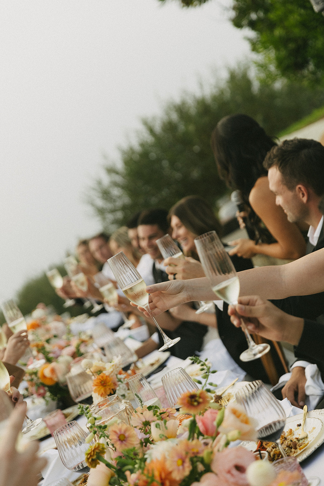 Wedding reception dinner at Big Sur Stonehouse