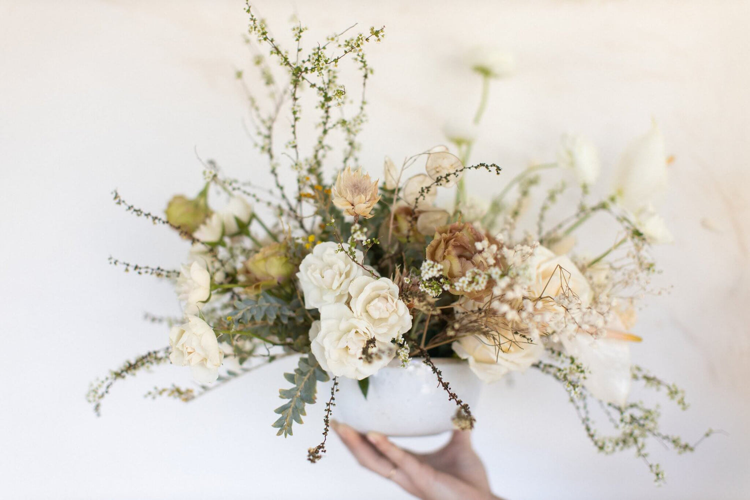 Floral centerpiece for Mission Ranch Inn wedding