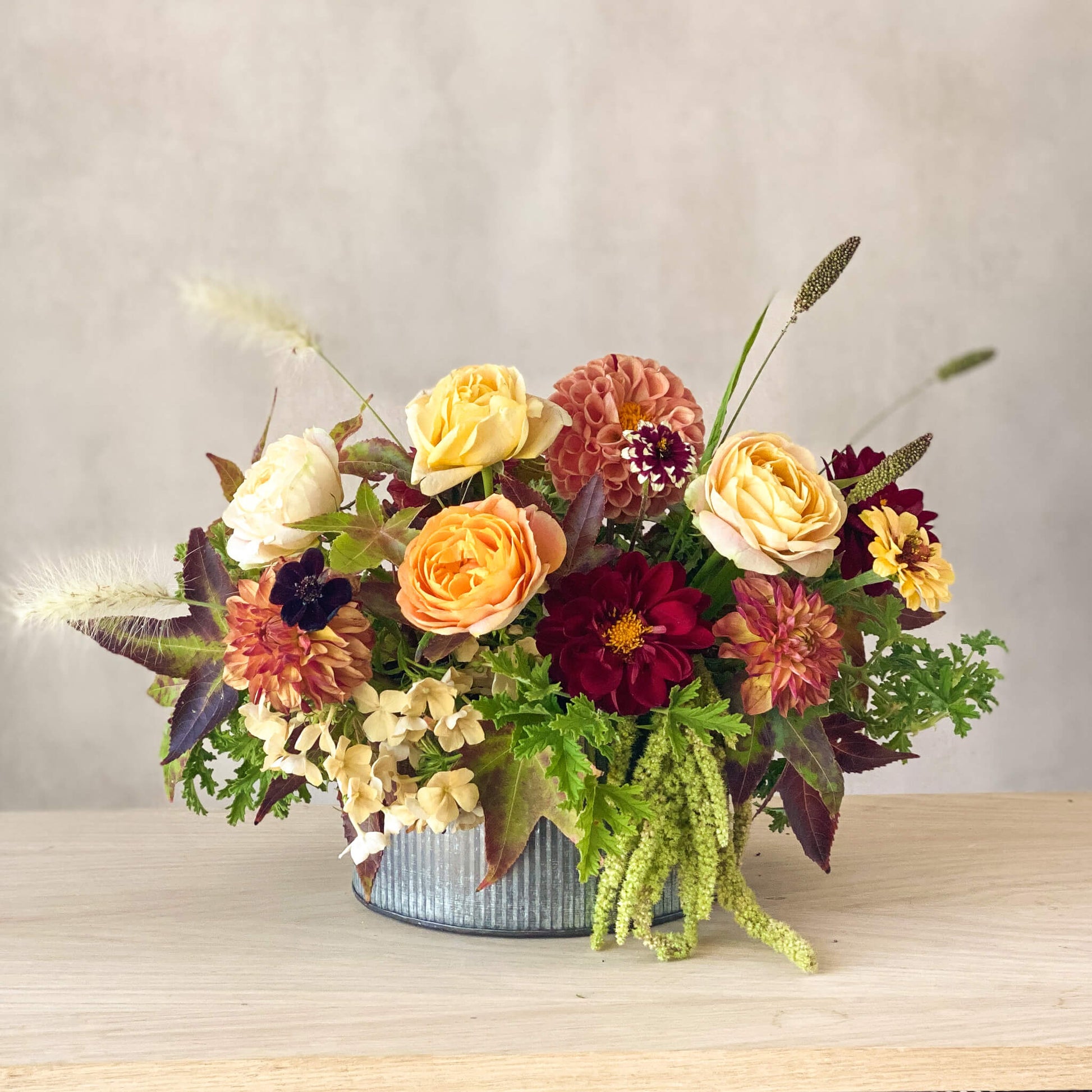 Carmel Florist Fall Flowers Table Centerpiece