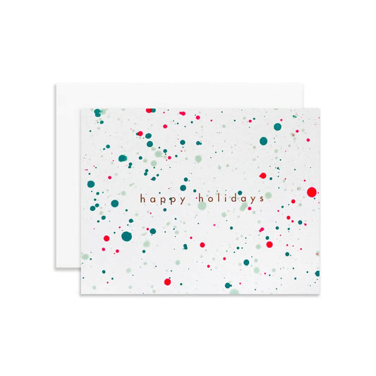 Happy Holidays Splatter Card