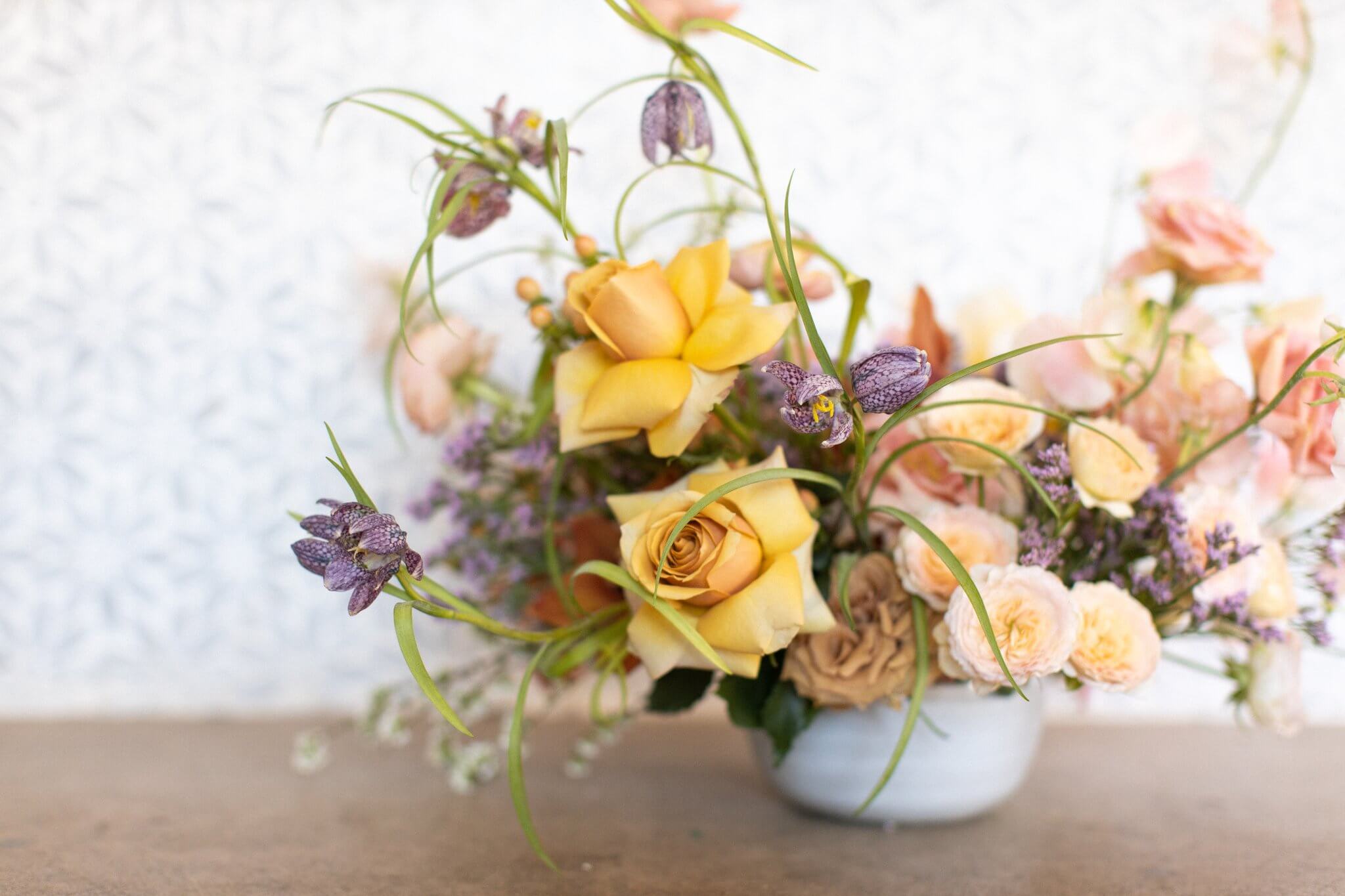 Floral centerpiece for Corral de Tierra Country Club wedding