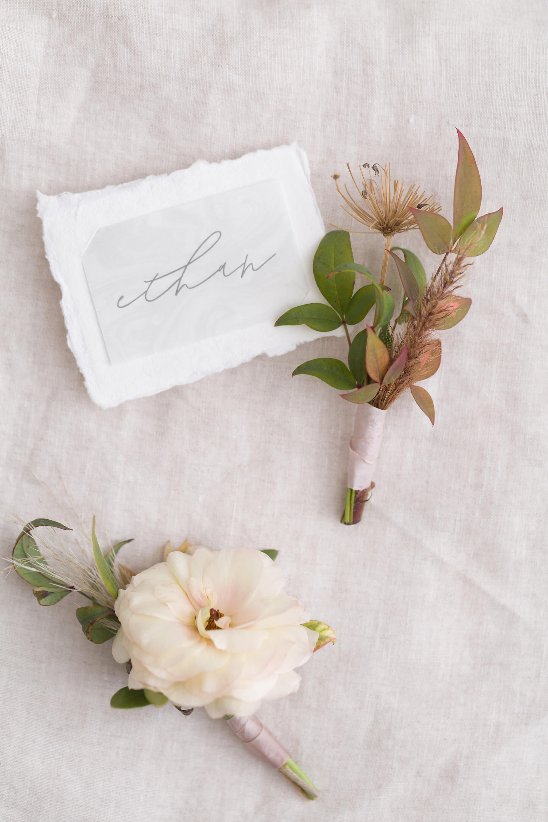 Boutonnieres for Holman Ranch wedding